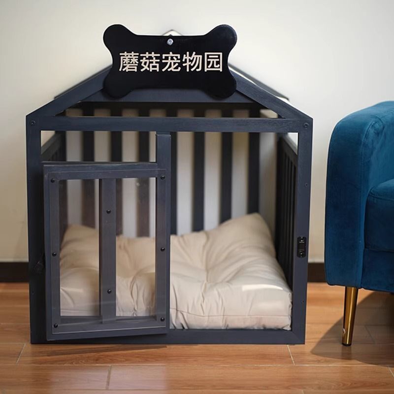 室内宠物狗窝房子实木狗屋四季y通用可拆洗猫窝宠物床垫中小型犬
