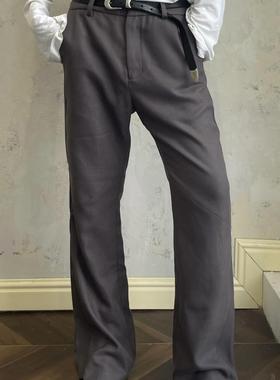 SHIIN 'Montage' 立体剪裁解构堆叠 羊毛混纺微喇西裤