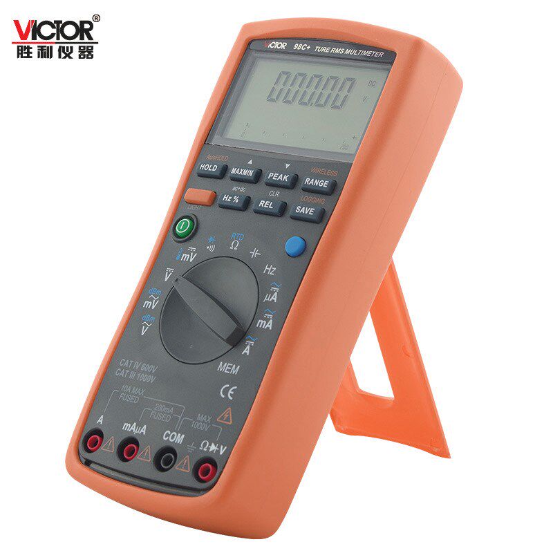 胜利VC98A+/VCn98C+高精度智能型数字式万用表USB接口存储式多用