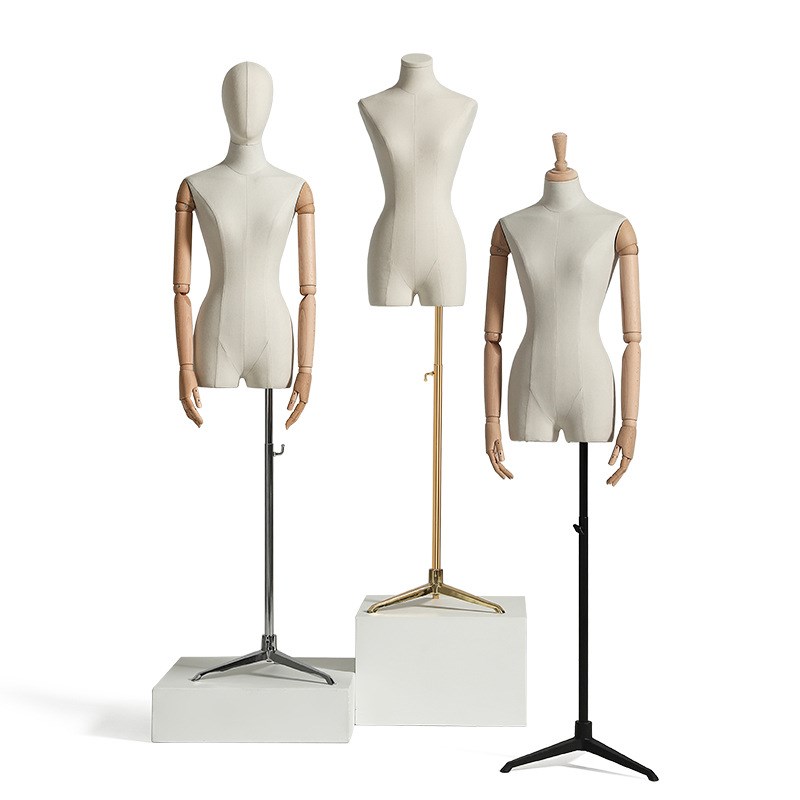 服装店模特道具i女半身橱窗假人台展示架子半身婚纱人体模特架