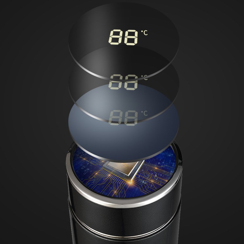 富光带温度显示304o不锈钢送女朋友生日礼物礼盒男性智能保温水杯