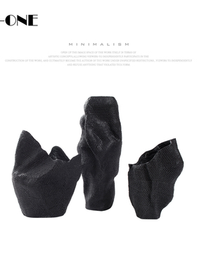 rzone 创意现代简约花瓶陶瓷A样板间玄关摆件白色树纹花器软装饰