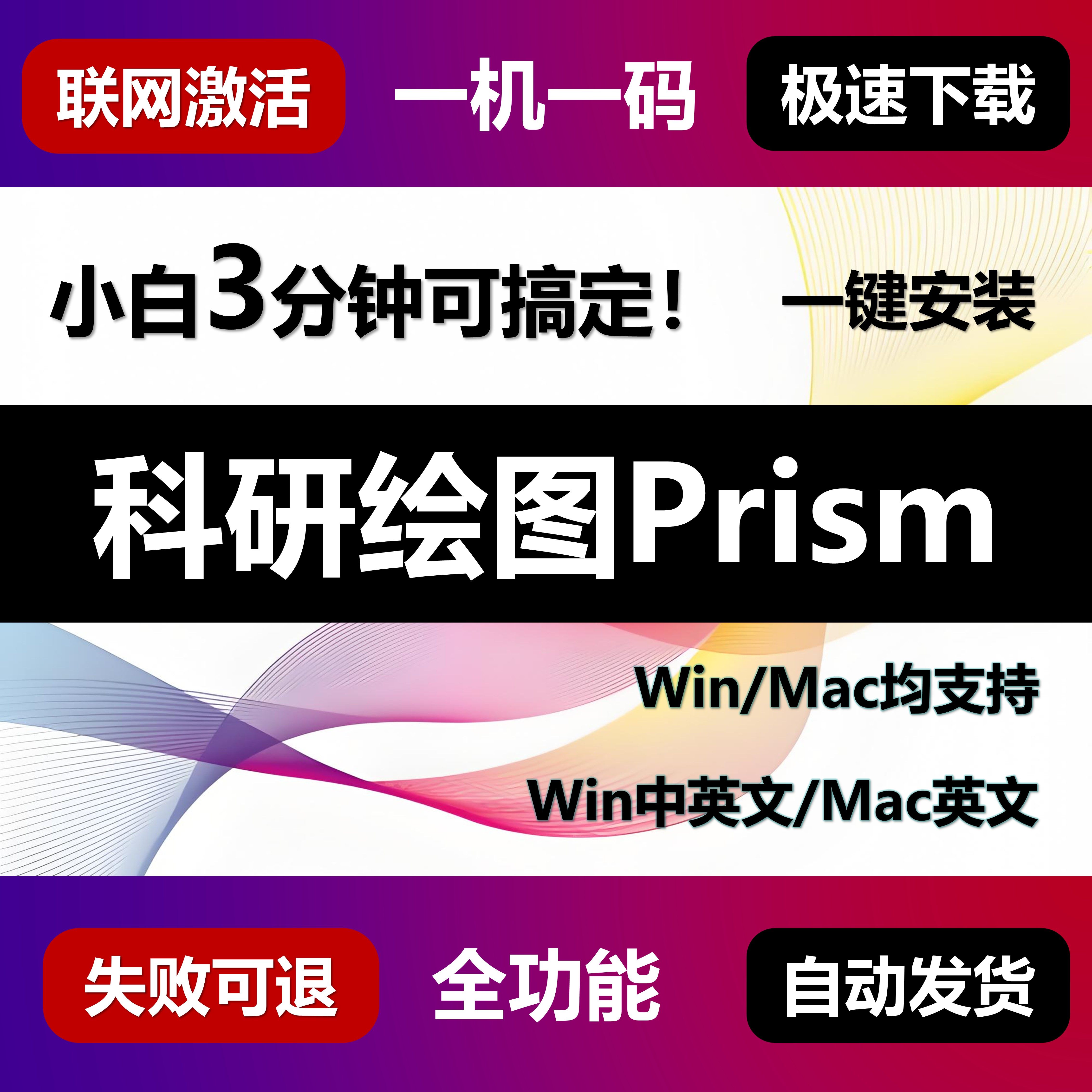 GraphPad Prism 科研绘图软件 中英文版 v11 远程安装包WinMac