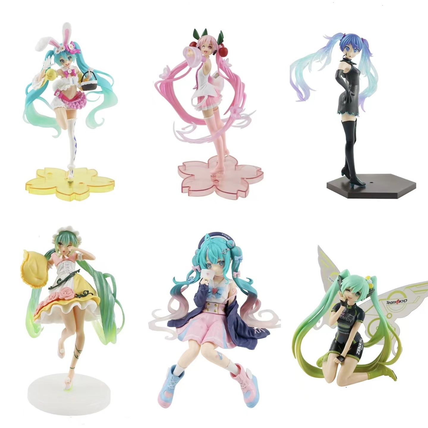 优质版初音手办PVC樱花初音公仔二次元美少女周边机箱摆件