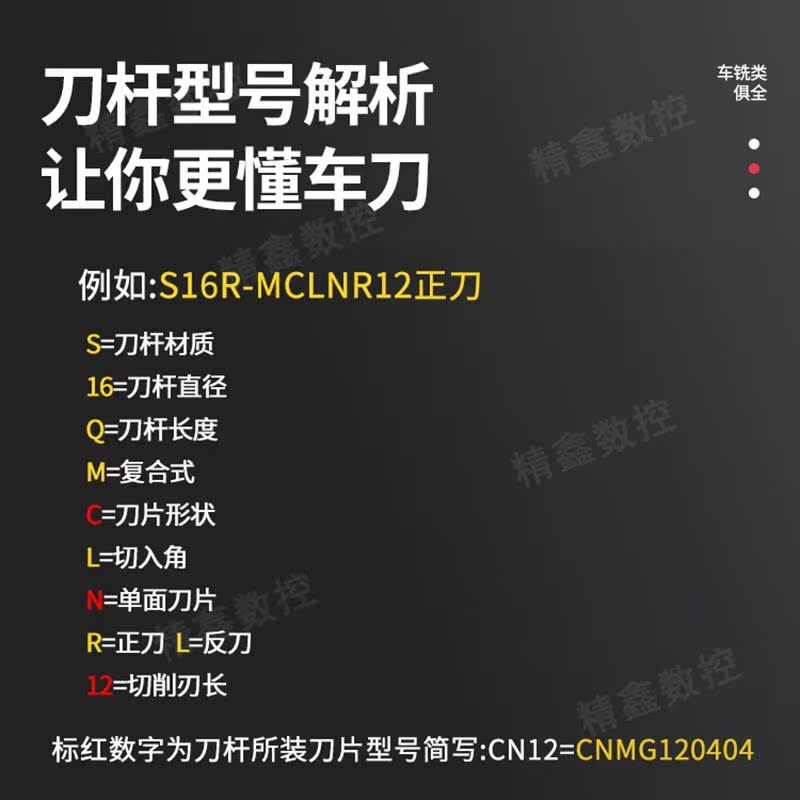 数控车刀95度内孔刀杆车床p刀具S20/R25/S32-MCLNR12内圆镗孔刀