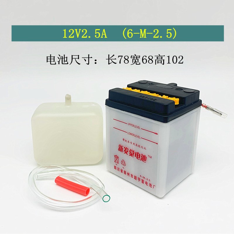 摩托车电池嘉陵70JH70复古电池6V4A电瓶12V2.5A蓄电池CY80 AX100