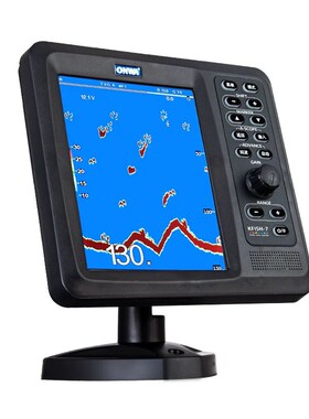 船用渔探仪测深仪onwa安华kfish-7带量鱼大小功能彩色声呐探鱼机