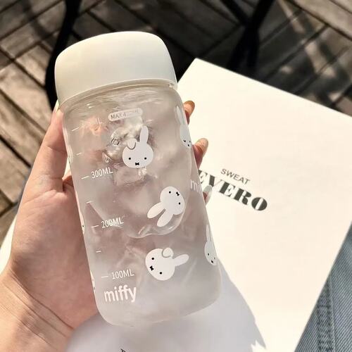 萌兔刻度水杯便携清透超治愈