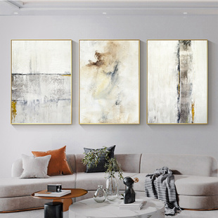 现代抽象装 饰画客厅沙发背景墙挂画黑白抽象工业风玄关挂画餐厅画