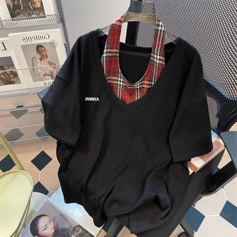 夏季美式辣妹chic别致短袖t恤女韩系叠穿两件套挂脖吊带背心上衣,女装/女士精品,T恤,淘宝优惠券,粉丝福利购,淘宝优惠卷