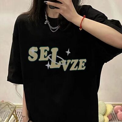 新款小众设计hiphop潮美式复古短袖t恤女显瘦小个子下身失踪上衣