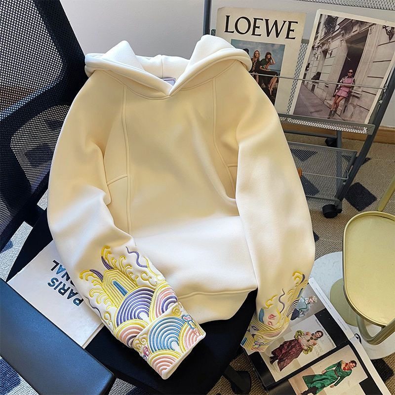 特大码300斤新中式国风连帽卫衣男女2025新款情侣通勤百搭上衣潮,女装/女士精品,卫衣/绒衫,淘宝优惠券,粉丝福利购,淘宝优惠卷