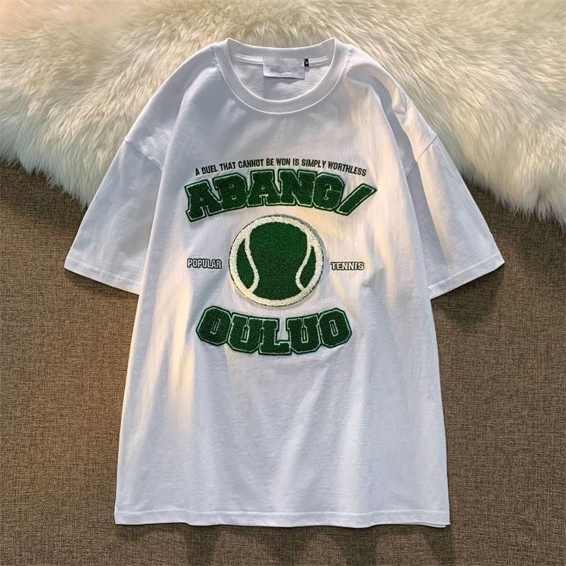 美式炸街短袖t恤男女印花2026年新款潮牌ins潮百搭小众半袖T恤女,女装/女士精品,T恤,淘宝优惠券,粉丝福利购,淘宝优惠卷