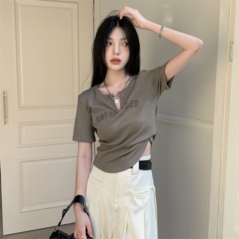 大码女装T恤女2026年新款夏季胖MM正肩显瘦v领辣妹印花短款上衣潮,女装/女士精品,T恤,淘宝优惠券,粉丝福利购,淘宝优惠卷