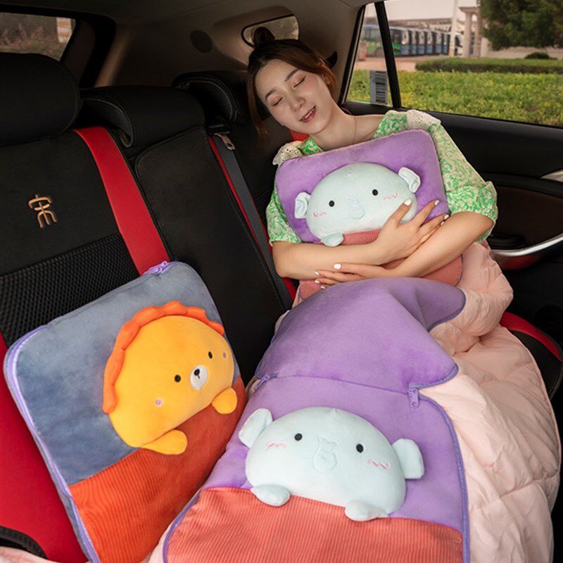 极速抱枕被子两用枕头一体二合一办公室P午睡毯子S车载汽h车内多