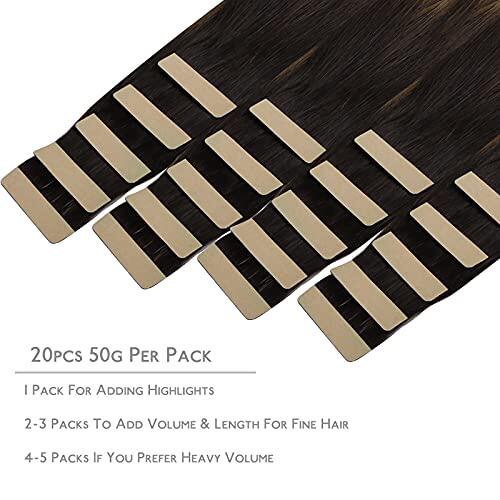 极速WENNALfIFE Tape in Hair Extensions Human Hair  20pcs 50g