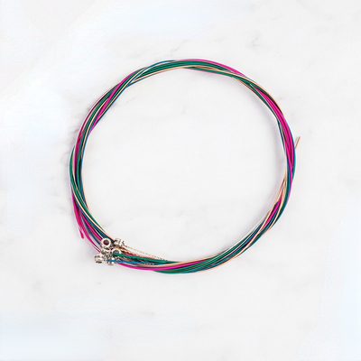 极速6Pcs Rainbow Colorful Guitar Strings E-A for AcWoustic F