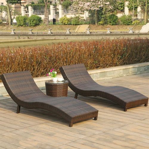 极速户外躺椅露天露台酒店u别墅庭院游泳池沙滩椅 休闲庭院藤编躺