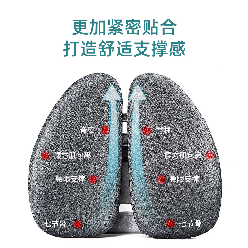 极速工厂发货-老爸评测双背腰靠人体工I学护腰办公室座椅久坐腰垫