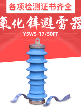 极速10KV广东型氧化锌避雷器Y5WS-1E7/50FT线路免维护蓝色陶瓷避
