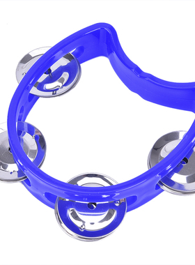 极速Hand Held Tambourine Metal Bell  Plastic Rattle BaZll Pe