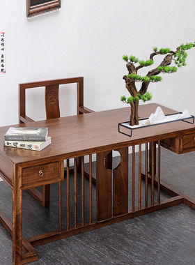 极速禅意枯山水迎客松摆件新中式盆景玄关创意仿S真假山家居软装