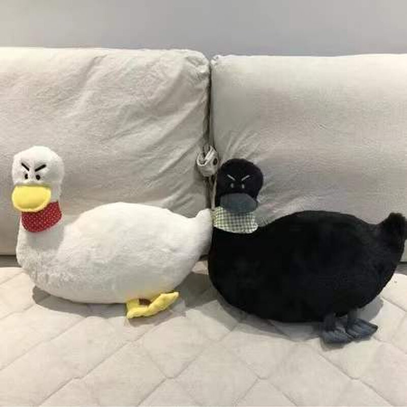 沙雕鸭表情鸭子公仔皱眉丑萌鸭子一家玩偶抱枕加油鸭礼物毛绒玩