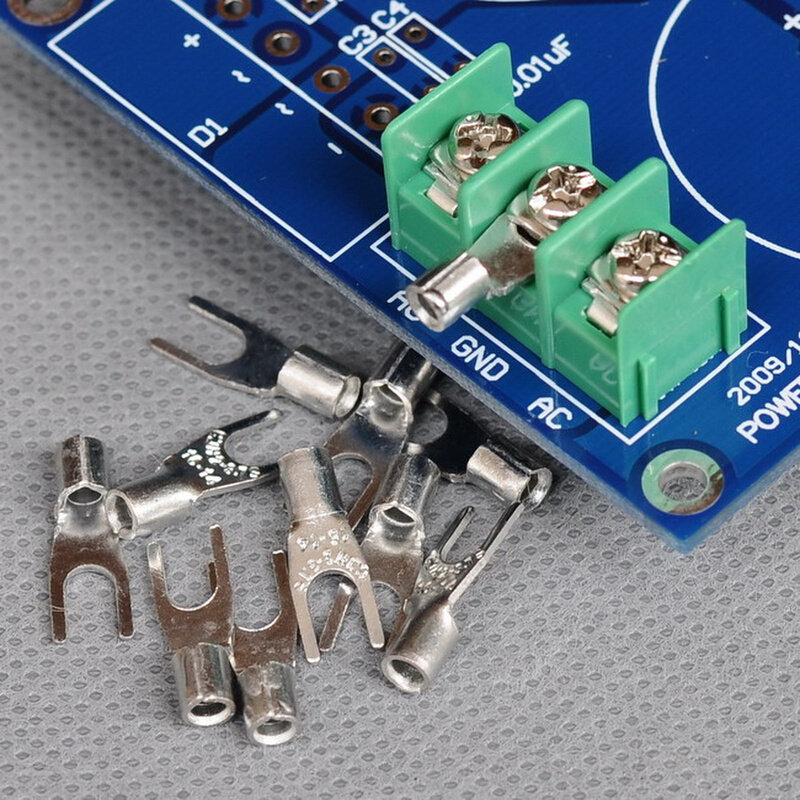 y型冷压接线端子 叉形音响diy机内接线端子紫铜电镀可接2.5mm线