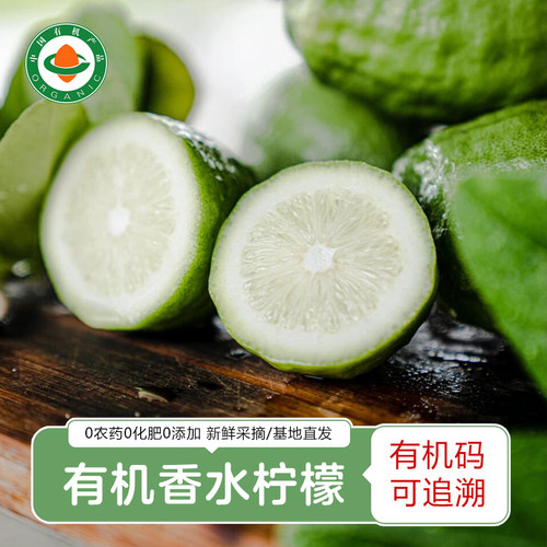 云南有机柠檬 新鲜香水柠檬无籽青柠檬自然熟无农残不打蜡黄柠檬