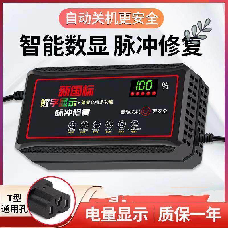 自动断电 两轮三轮电动车电动车充电器48V60V72V超级快充电车通用