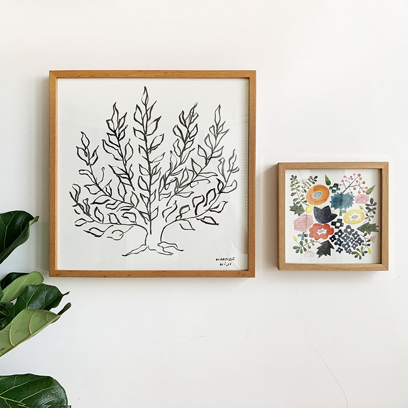生命之树装饰画马蒂m斯挂画有框挂画抽象植物简约现代客厅日式壁图片