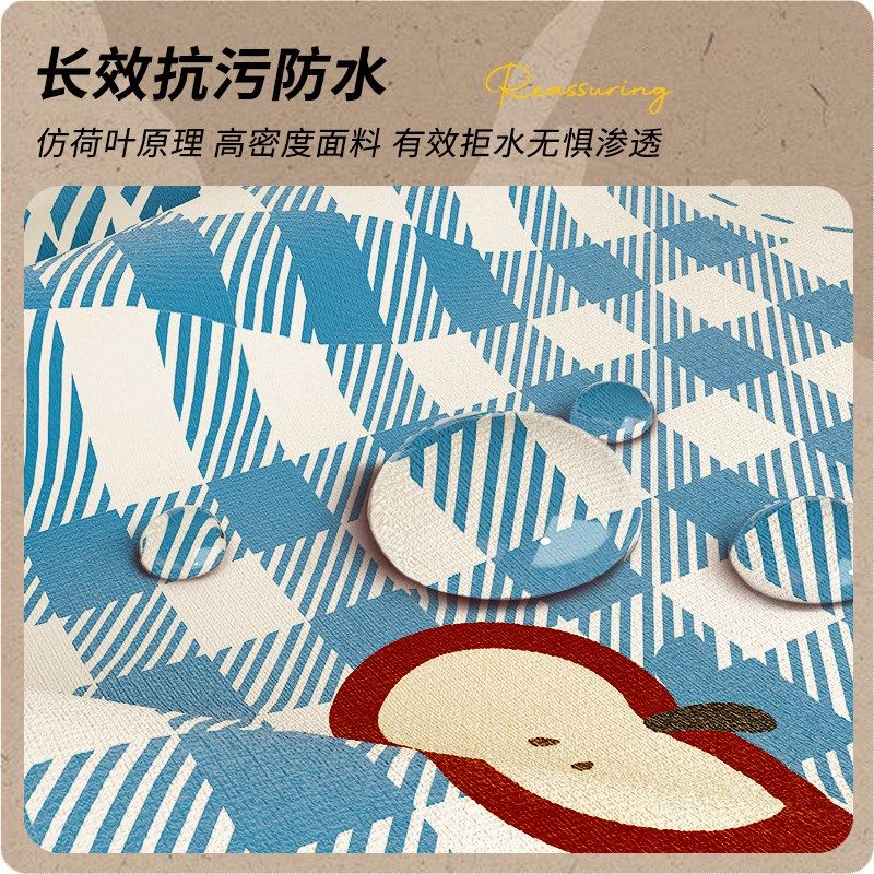 卡通风圆桌桌布防水防油防烫免洗餐桌垫多巴胺轻奢氛围感茶几台布,居家布艺,桌布,淘宝优惠券,粉丝福利购,淘宝优惠卷