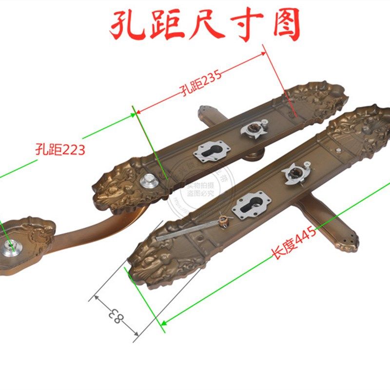 大门豪华防盗门拉手双活别墅门把手双开们面板门锁配件执手锁,基础建材,机械门锁,淘宝优惠券,粉丝福利购,淘宝优惠卷