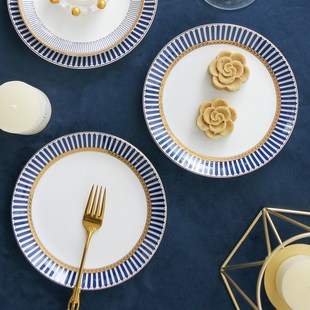 吐骨头盘碟家用骨碟盘10个装6寸盘子小碟子轻奢骨瓷餐具骨碟渣盘