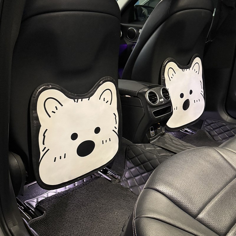 汽车防踢垫座椅h防护垫车用防踢垫卡通可爱女生防磨垫汽车用品大