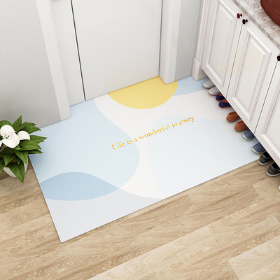 现代简约风皮革地垫可擦洗家用入户门地毯地垫防水防滑可裁剪定制