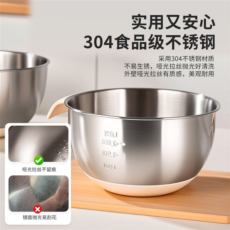 带盖子打蛋盆304不锈钢防溅厨房揉面 面盆烘焙工具打蛋碗打奶油专,餐饮具,盆,淘宝优惠券,粉丝福利购,淘宝优惠卷
