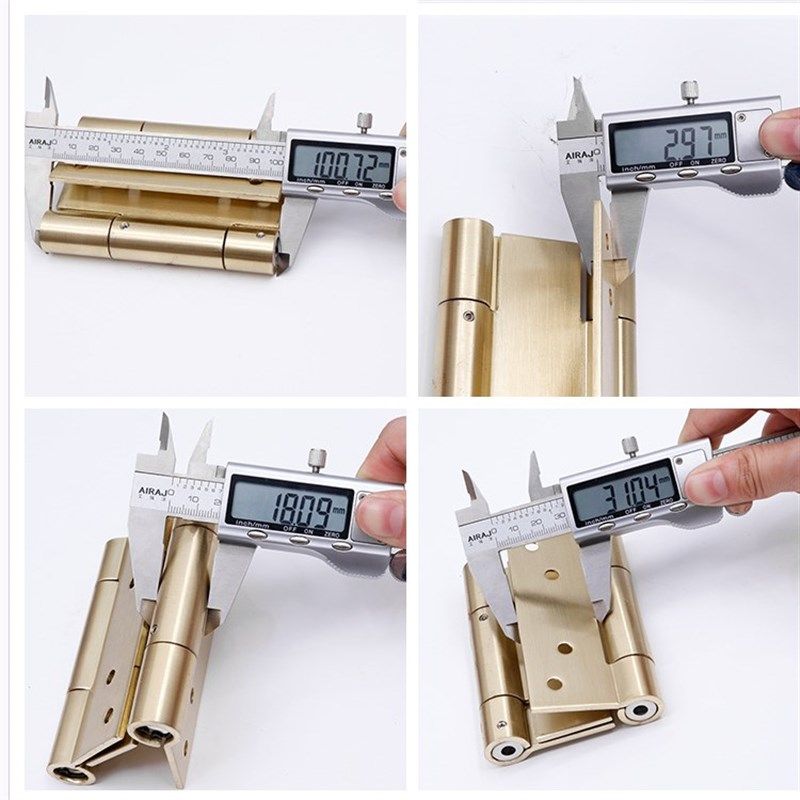 牛仔门弹簧里外左右开双向缓冲合页金色红古木门栅栏门双开铰链门