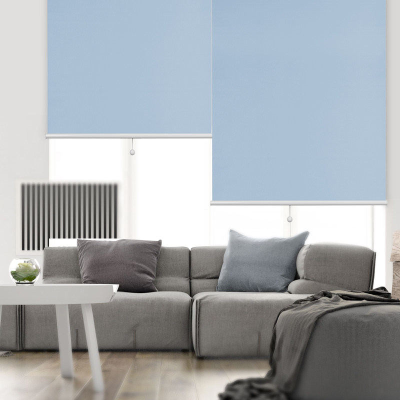 自动上升弹簧卷帘窗帘卷拉式办公室遮光阳台遮阳卫生间防水免打孔