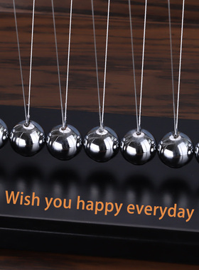 7球牛顿摆球创意办公q室桌面金属物理能量守恒科教非永动机小摆件