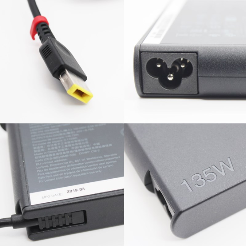 联想原装便携方口135W笔记本电脑电源适配器20V 6.75A充电器XD1隐