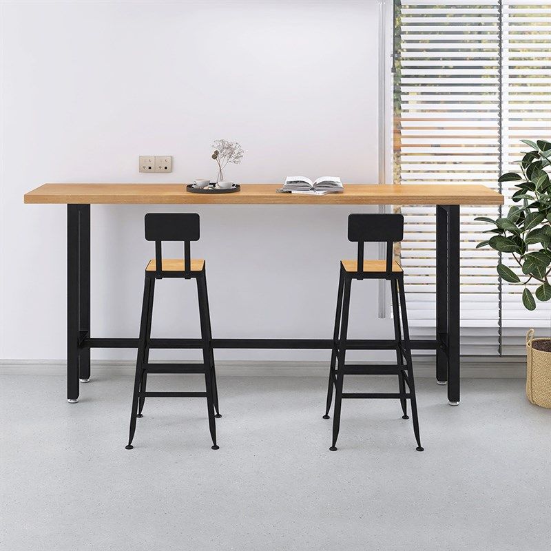 商用办公室休息区靠墙高脚桌咖啡店铁艺实木长方形窄吧台桌子1202,商业/办公家具,酒吧台,淘宝优惠券,粉丝福利购,淘宝优惠卷