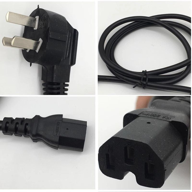 三孔电源线电热锅专用通用电饭锅高压锅豆浆机电煮煲大功率插头线