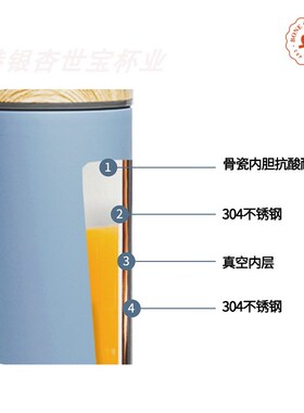 香港世宝骨瓷保温杯车载大容量500ml新款茶杯高端品牌颜值保温杯