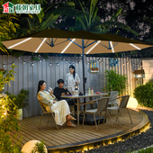 藤朝户大太阳伞遮阳外伞庭院三头中柱伞室外露营外摆商用大面积伞