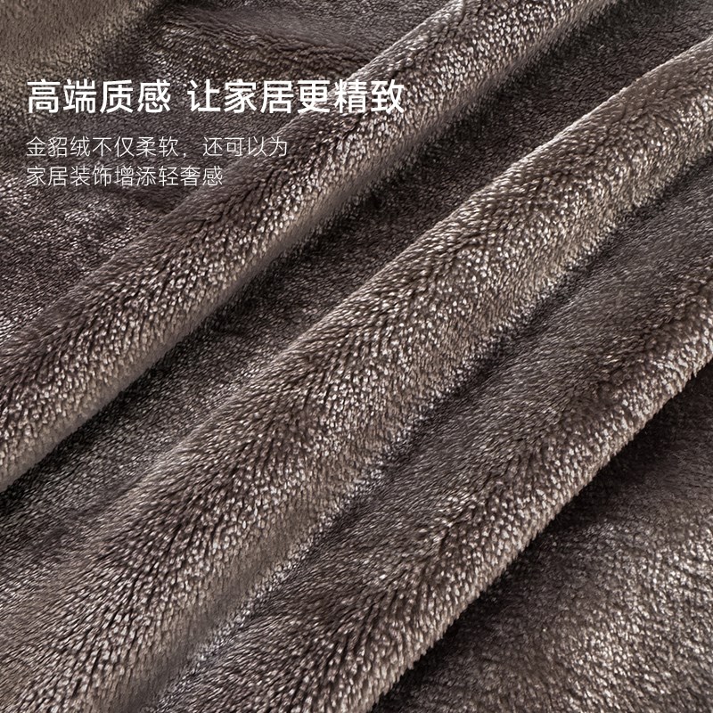 TeenieWeenie冬季金貂绒毛毯被午睡办公室毯子双面珊X瑚法兰绒盖