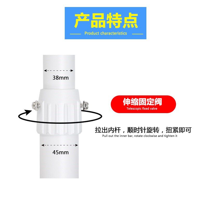 U型30-60cm1.2米75-150cm3米监控云台球机摄像头加长伸缩立装支架