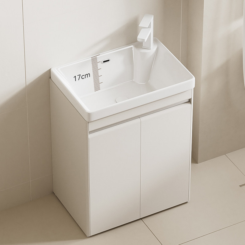 阳台落地式不锈钢浴室柜盆柜组合陶瓷洗手盆加深洗衣池一体洗脸盆,家装主材,浴室柜组合,淘宝优惠券,粉丝福利购,淘宝优惠卷