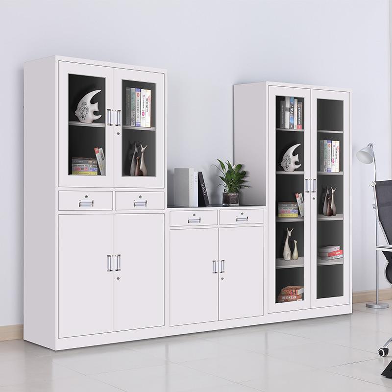 加厚办公室文件柜铁皮凭证档案资料柜员工更衣柜带锁矮柜储物柜子