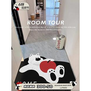 卡通入户地垫大门口可裁剪耐脏丝圈脚垫家用玄关进门耐磨防滑地毯